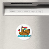 Cartoon sleepboot magneet (Insitu (Vaatwasser))