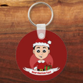 Cartoon Sleutelhanger met kerst (Voorkant)