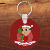 Cartoon Sleutelhanger met kerst (Voorkant)