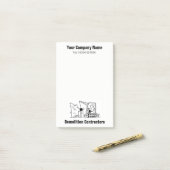 Cartoon sloopdiensten post-it® notes (Op bureau)