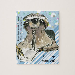 Cartoon Sloth Nap Time Legpuzzel