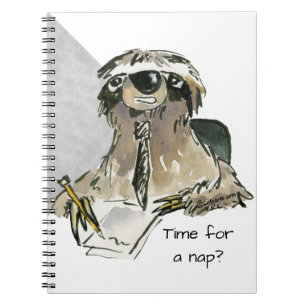 Cartoon Sloth Nap Time Notitieboek