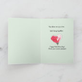 Cartoon Sloth Valentines Day Card Feestdagen Kaart (Binnen)