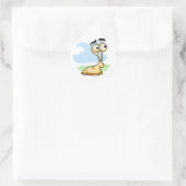 Cartoon Slug Ronde Sticker (Tas)