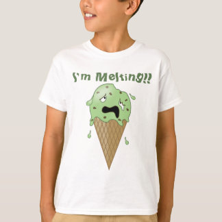 Cartoon Smelt Ice Cream Cone (ik smelt) T-shirt