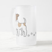 Cartoon Smooth Fox Terrier Matglas Bierpul (Voorkant links)