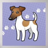 Cartoon Smooth Fox Terrier Poster (Voorkant)