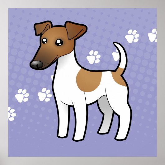 Cartoon Smooth Fox Terrier Poster (Voorkant)