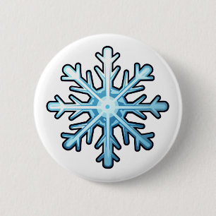 Cartoon sneeuwvlok illustratie ronde button 5,7 cm