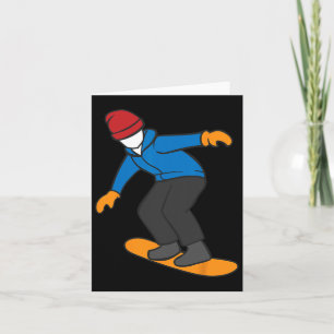 Cartoon Snowboarder Illustratie Fun Wintersport Kaart