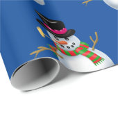 Cartoon Snowman inpakpapier (Rol Hoek)