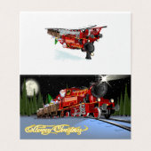 Cartoon Snta Express Briefkaart Kaart (Buitenkant ongevouwen)