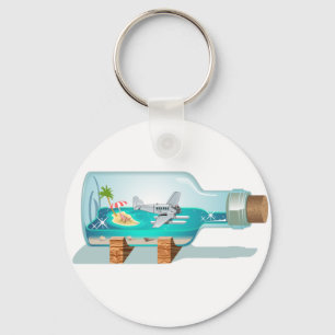 Cartoon Souvenir fles Sleutelhanger