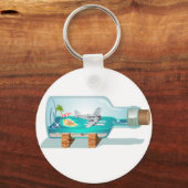 Cartoon Souvenir fles Sleutelhanger (Voorkant)