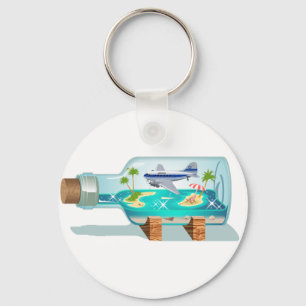 Cartoon Souvenir fles Sleutelhanger