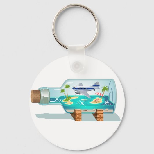 Cartoon Souvenir fles Sleutelhanger (Voorkant)