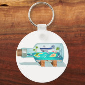 Cartoon Souvenir fles Sleutelhanger (Voorkant)