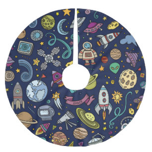 Cartoon Space Explorer Birthday Kinder Theme Kerstboom Rok