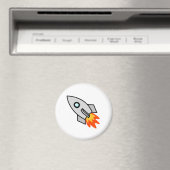 Cartoon Space Rocket Magneet (Insitu (Vaatwasser))