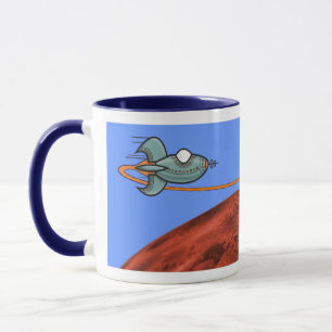 Cartoon Space Ship Alien Planet Mok