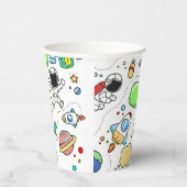 Cartoon Space Theme Papieren Bekers (Rechts)