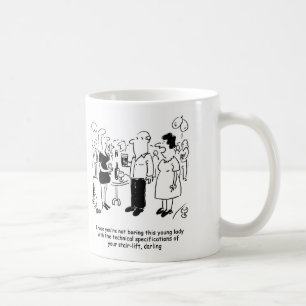 Cartoon specificaties van de trap. koffiemok