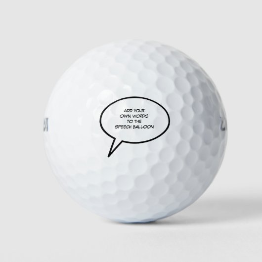 Cartoon Speech Words Golfballen (Voorkant)
