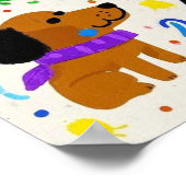 Cartoon speelse puppy's poster (Hoek)