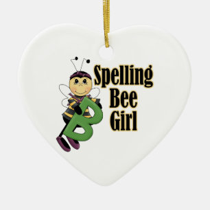 cartoon spelbee meisje hommel keramisch ornament