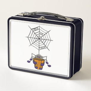 Cartoon Spider opknoping van Web holding Bucket