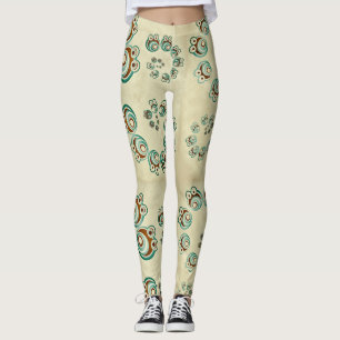 Cartoon Spiraal Beer Karakter Leggings