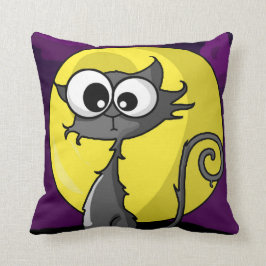 Cartoon Spooky Cat Kussen