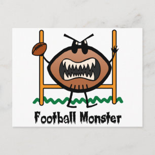 Cartoon Sports Clip Art Angry Mad Football Monster Briefkaart