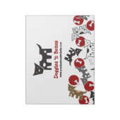 Cartoon Spotted Doggies & Os Cute Fun Bloc-notes (Tourné)