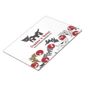 Cartoon Spotted Doggies & Os Cute Fun Bloc-notes (Incliné)