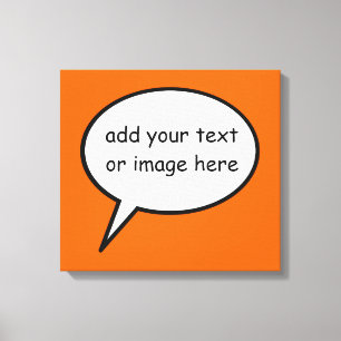 cartoon spraakballon decor canvas afdruk