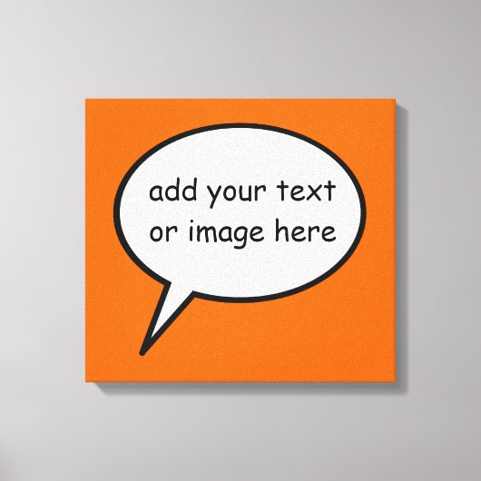 cartoon spraakballon decor canvas afdruk (Voorkant)