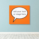 cartoon spraakballon decor canvas afdruk (Insitu (Houten vloer))