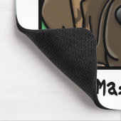 Cartoon Square Brindle Mastiff Muismat (Hoek)