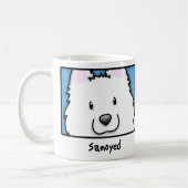 Cartoon Square Samoyed Koffiemok (Links)