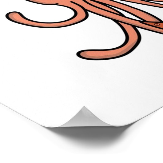 Cartoon Squid Poster (Hoek)