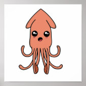 Cartoon Squid Poster (Voorkant)