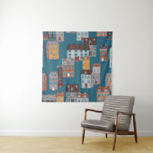 Cartoon Stad Wallpaper Wandkleed (In situ)
