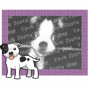 Cartoon Staffordshire Bull Terrier Fotobeeldje Magneet