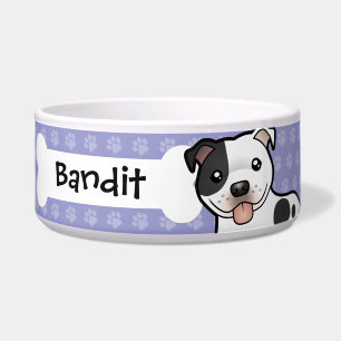 Cartoon Staffordshire Bull Terrier Voerbakje