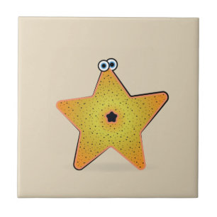 Cartoon Starfish Tegeltje