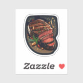 Cartoon steak sticker (Vel)