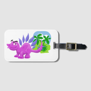 Cartoon Stegosaurus-Bagagelabel Bagagelabel