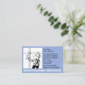 Cartoon steigerdiensten visitekaartje (Staand voorkant)