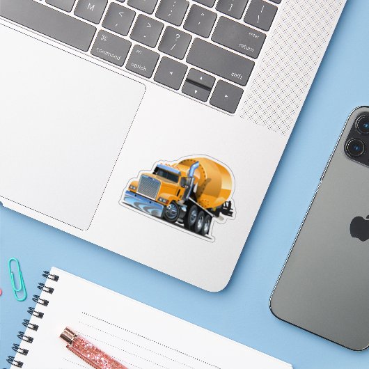 Cartoon Sticker (Laptop met iPhone)